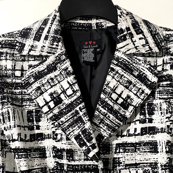 Jules & Leopold Black and White Pea Coat - Picture 2 of 8